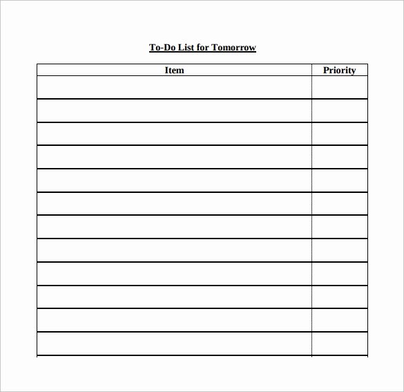 Todo List Template Word Unique Free 16 Sample to Do List Templates In Word Excel