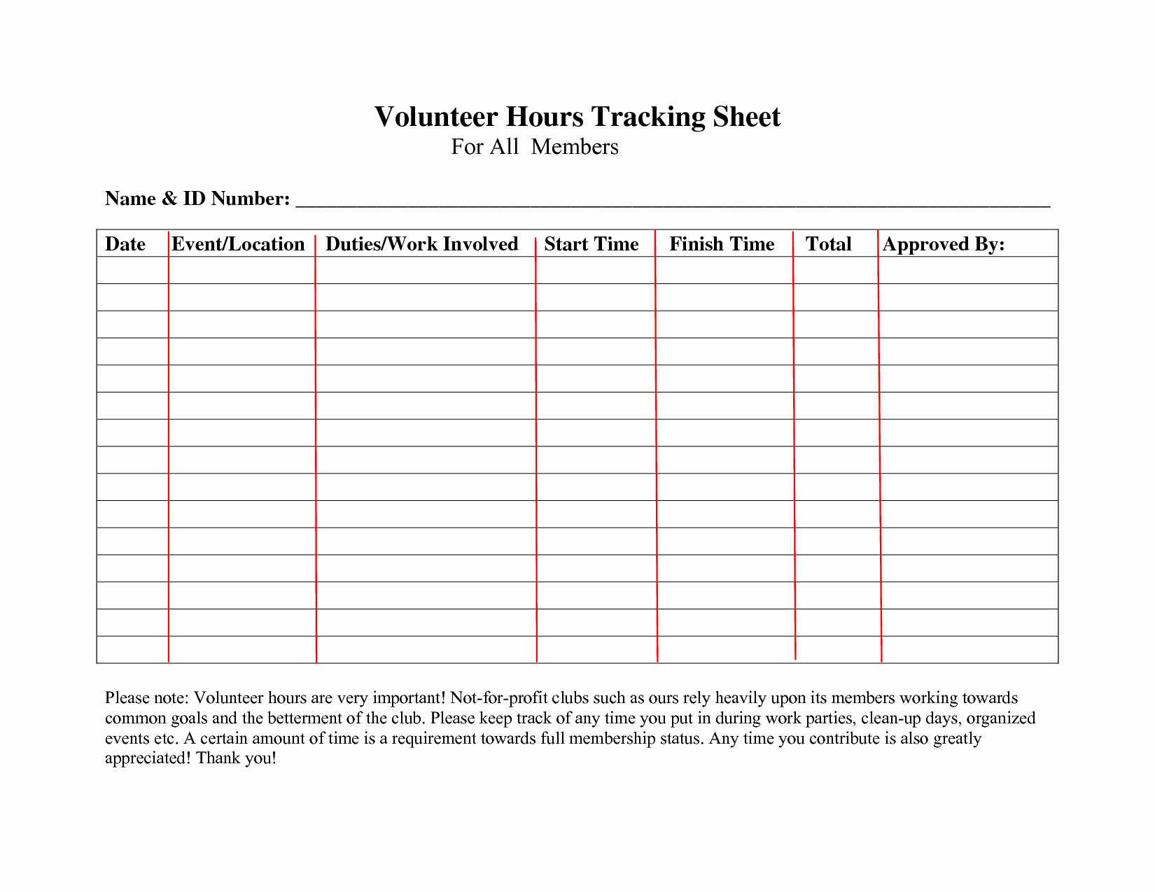 Tracking Volunteer Hours Template Fresh Volunteer Hours Log Sheet Template forms