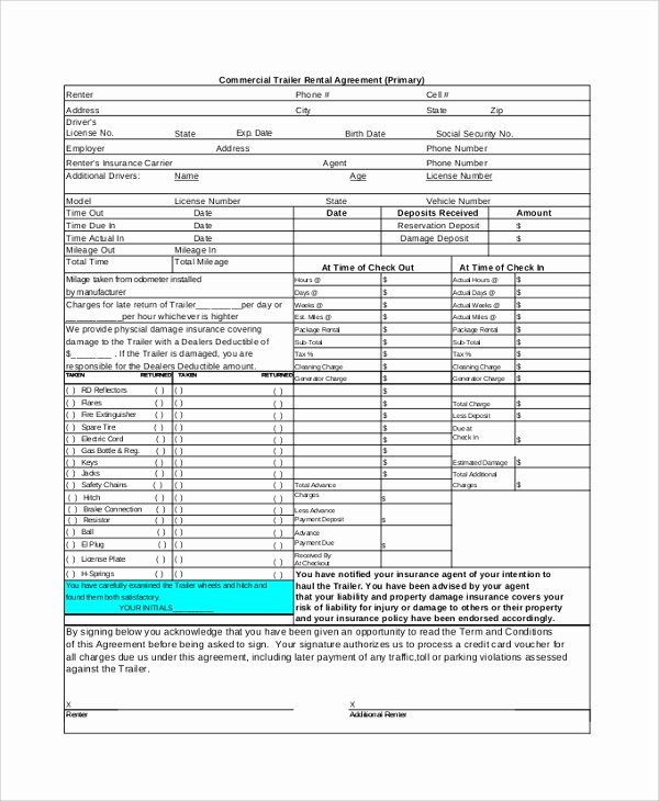 Trailer Lease Agreement Template Luxury Agreement format Sample 32 Examples In Word Pdf