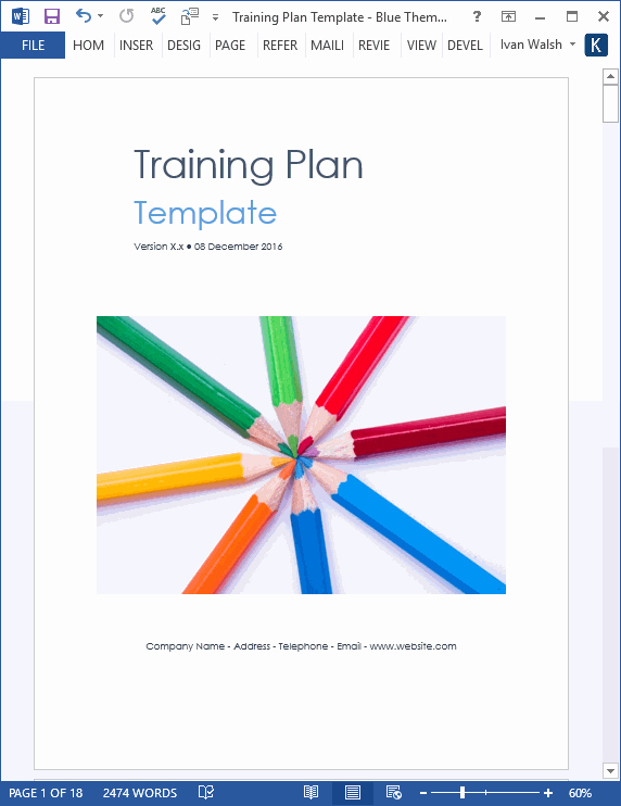 Training Agenda Template In Word Awesome Training Plan Templates Ms Word 14 X Excel Spreadsheets