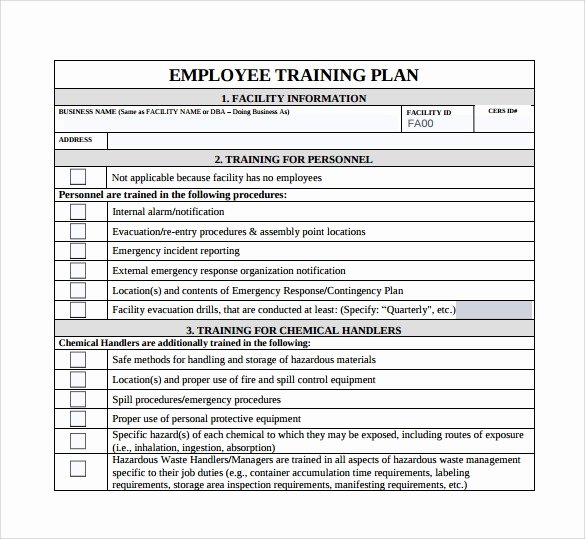 Training Agenda Template In Word Lovely Employee Training Plan Template