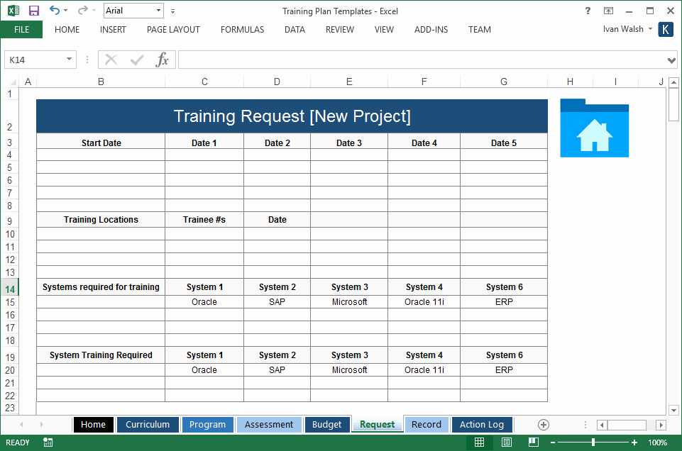 Training Calendar Template Excel Luxury Training Plan Templates Ms Word 14 X Excel Spreadsheets