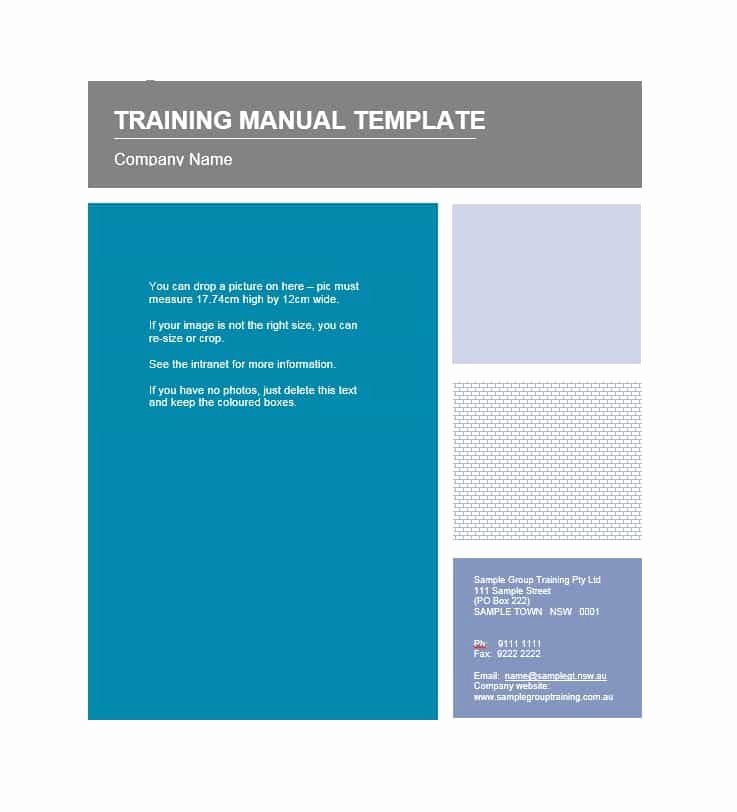 Training Manual Template Word Awesome Training Manual 40 Free Templates &amp; Examples In Ms Word