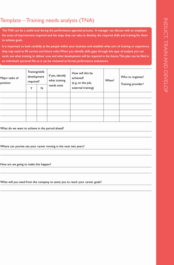 Training Needs assessment Template Inspirational Download Training Needs Analysis form Template1 for Free