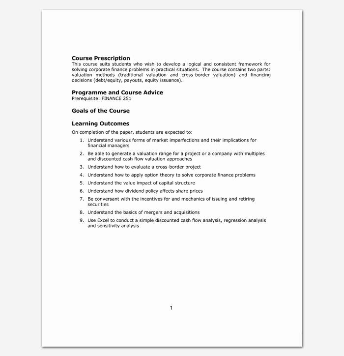 Training Outline Template Word Unique Training Course Outline Template 24 Free for Word &amp; Pdf