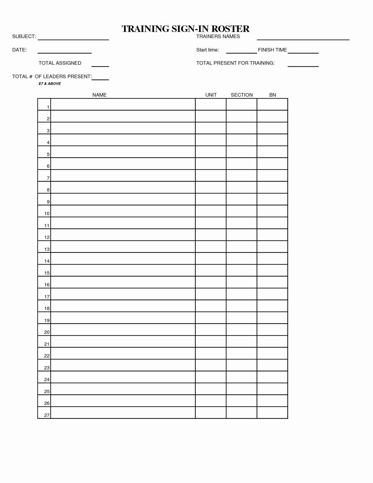 Training Sign Off Sheet Template Awesome Best S Of Training Sign In Sheet Template Safety