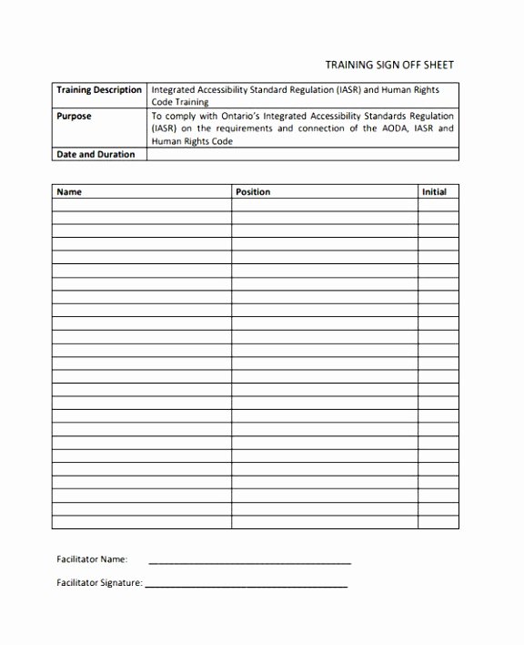 Training Sign Off Sheet Templates Lovely Project Sign F Tempalte Example Sign F Sheet Template