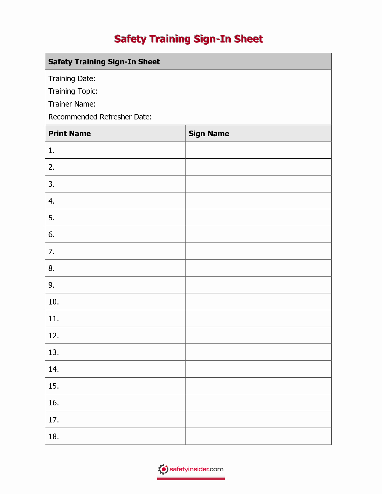 Training Sign Off Sheet Templates New Best S Of Class Sign Up Sheet Template Safety Sign