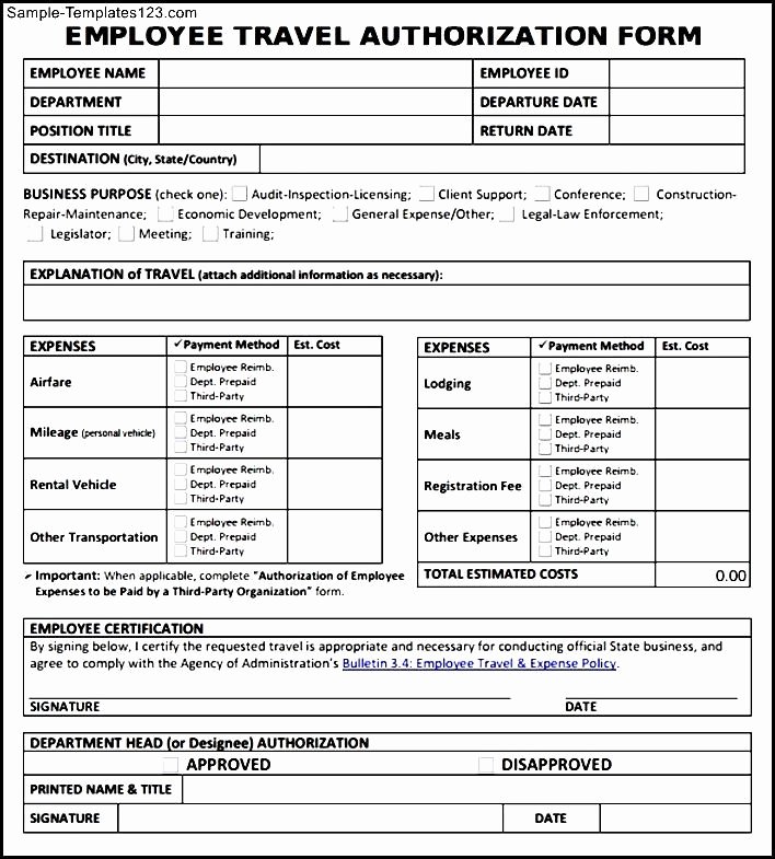 Travel Request form Template Awesome 16 Travel Authorization Letter Examples Pdf