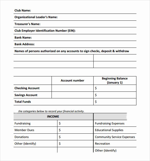 Treasurer Report Template Excel Best Of Sample Treasurer Report 16 Documents In Pdf Word