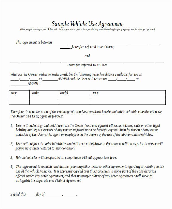 Truck Lease Agreement Template Beautiful Truck Lease Agreement Sample 11 Examples In Word Pdf