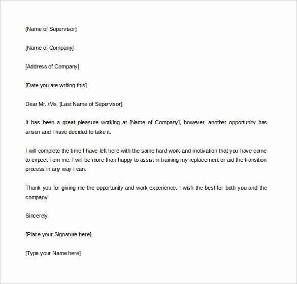 Two Weeks Notice Template Word Beautiful Two Weeks Notice Letter Template