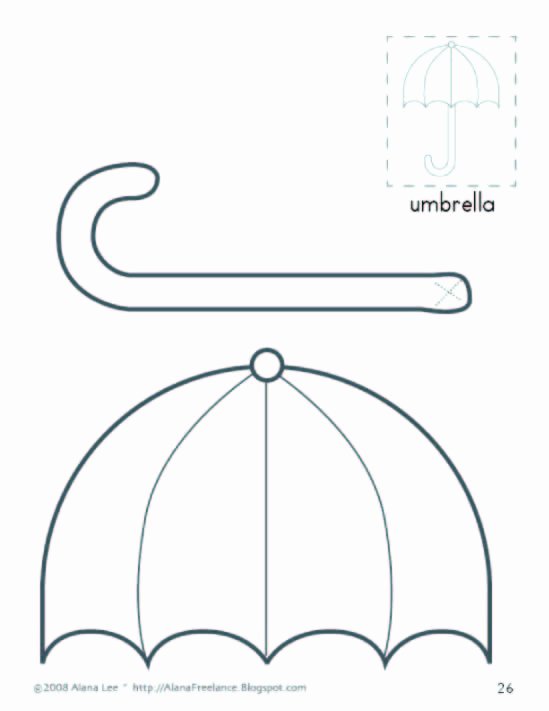 Umbrella Template for Preschool Best Of 2008 June