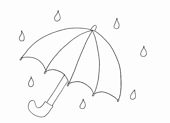 Umbrella Template for Preschool Best Of Umbrella Colouring Page Kuvataide Syksy