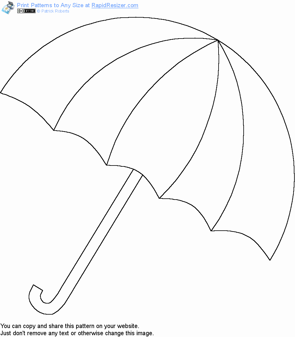 Umbrella Template for Preschool Lovely Printable Umbrella Template for Preschool