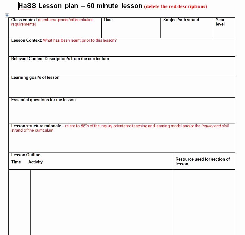 Unit Lesson Plan Templates Lovely Humsteach some Lesson and Unit Plans Template