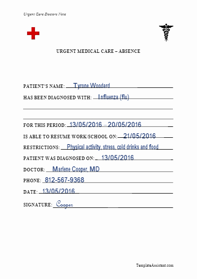 Urgent Care Doctors Note Template Fresh 5 Doctor S Note Templates Vectorgraphit