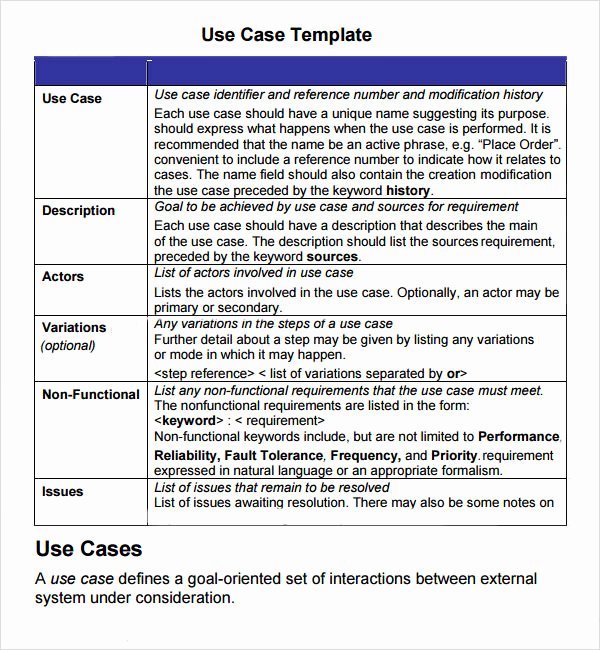Use Case Template Examples Awesome Free 6 Use Case Samples In Word