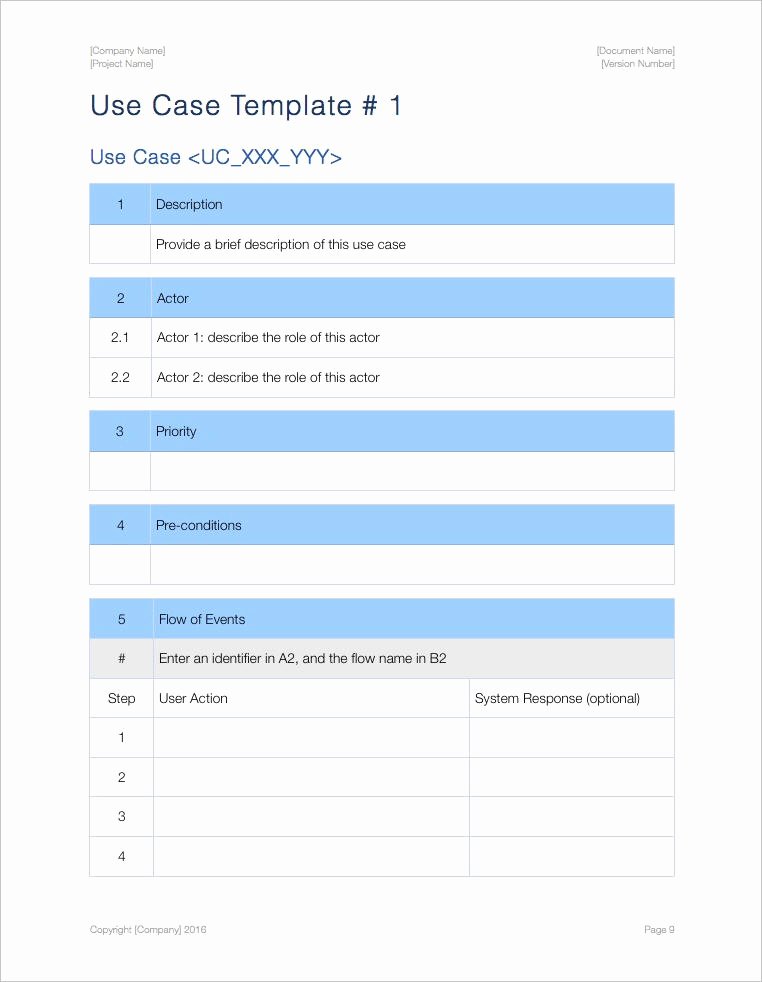 Use Case Template Examples Awesome Use Case Template Apple Iwork Pages and Numbers