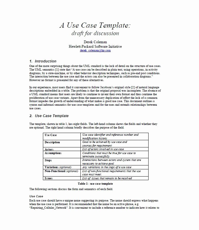 Use Case Template Examples Inspirational 40 Use Case Templates &amp; Examples Word Pdf Template Lab