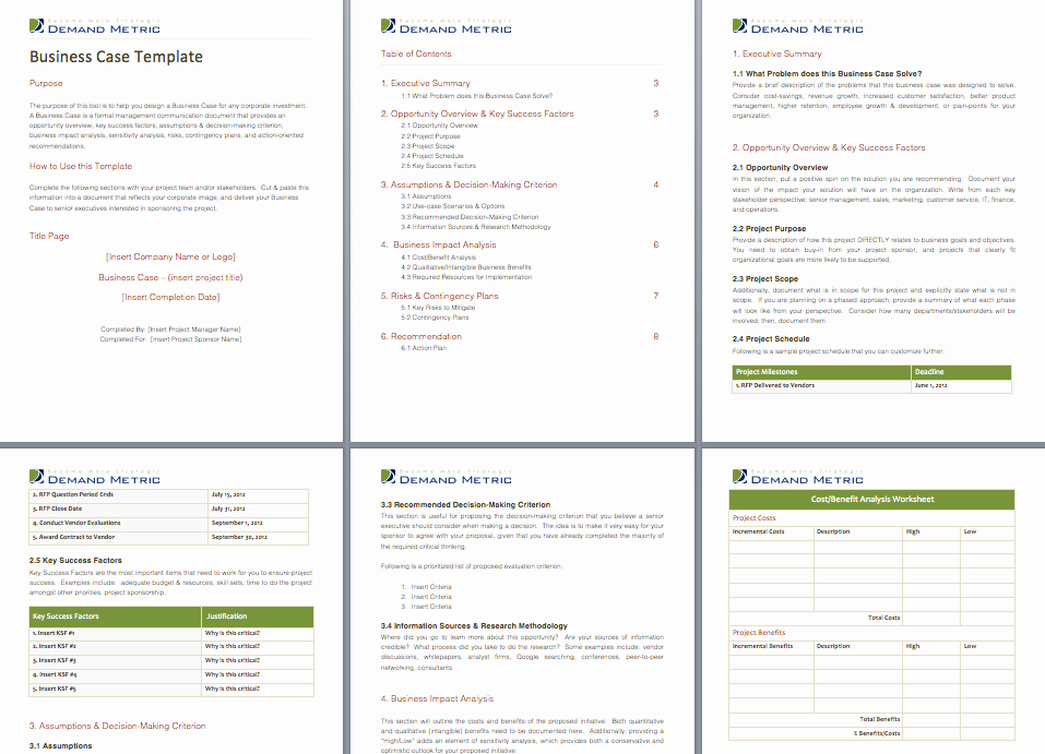 Use Case Template Excel Elegant Business Case Template