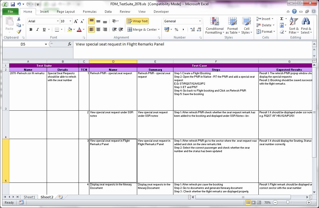 Use Case Template Excel Inspirational Test Case Template Excel
