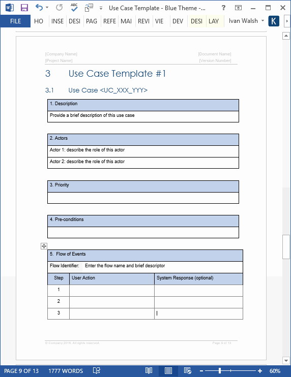 Use Case Template Excel Lovely software Development Lifecycle Templates – Ms Word Excel
