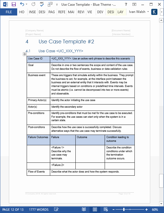Use Case Templates Examples Awesome Use Case Template Ms Word Visio – Templates forms