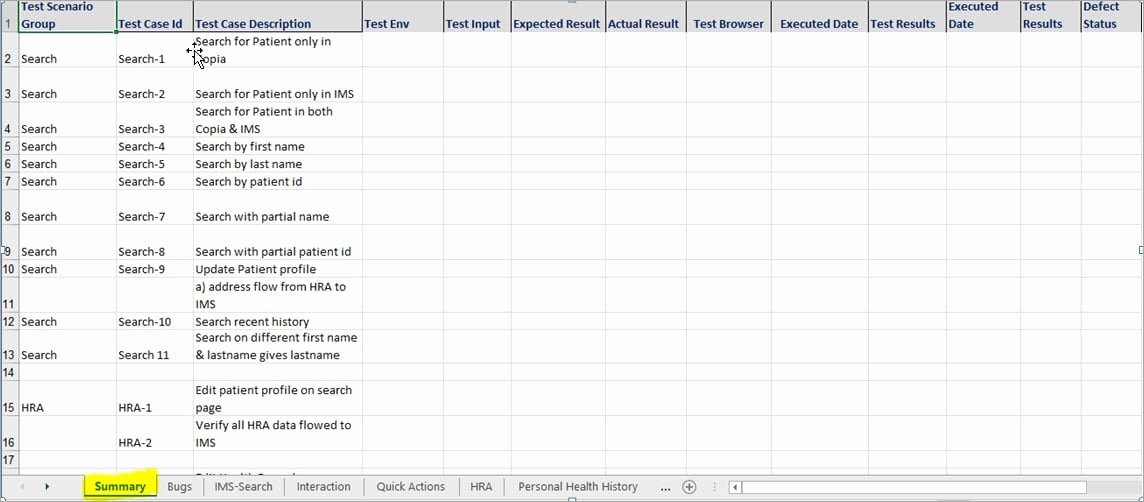 Use Cases Template Excel Best Of Sample Test Case Template with Test Case Examples [download]