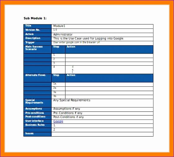 Use Cases Template Excel Luxury 5 Test Cases Template Excel Exceltemplates Exceltemplates