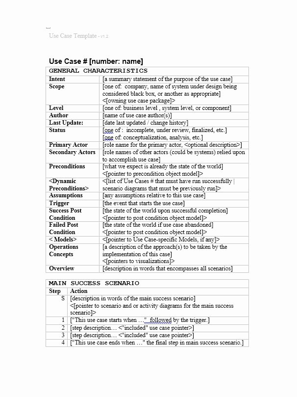 Use Cases Template Word Elegant 40 Use Case Templates &amp; Examples Word Pdf Template Lab