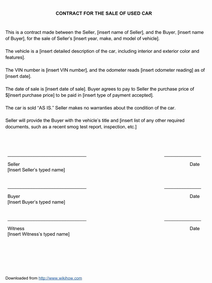 Used Car Sales Agreement Template Lovely Car Agreement Letter Regular Download Used Car Sale