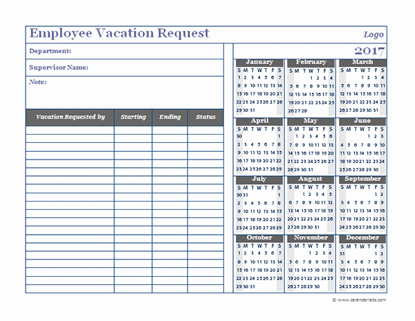 Vacation Request form Template Fresh 2017 Business Employee Vacation Request Free Printable