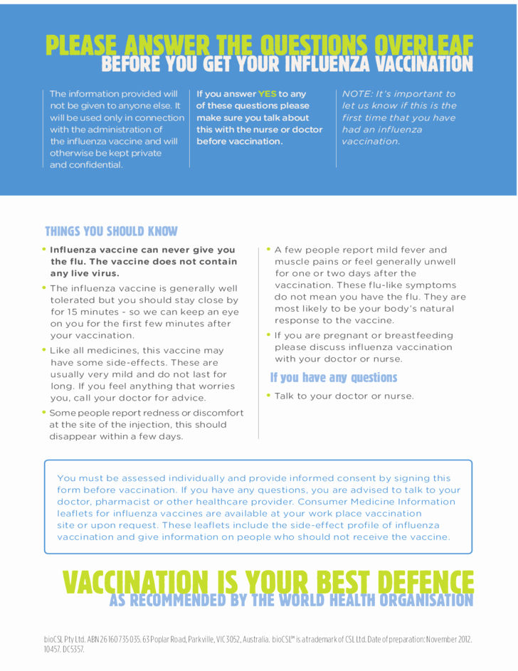 Vaccine Consent form Template Luxury Influenza Vaccine Consent form Free Download
