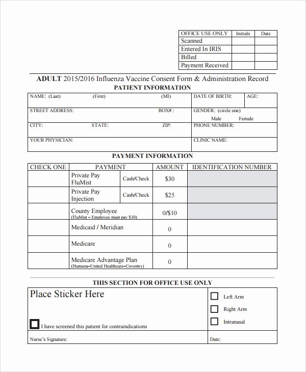 Vaccine Consent form Template Luxury Sample Vaccine Consent form Templates 8 Free Documents