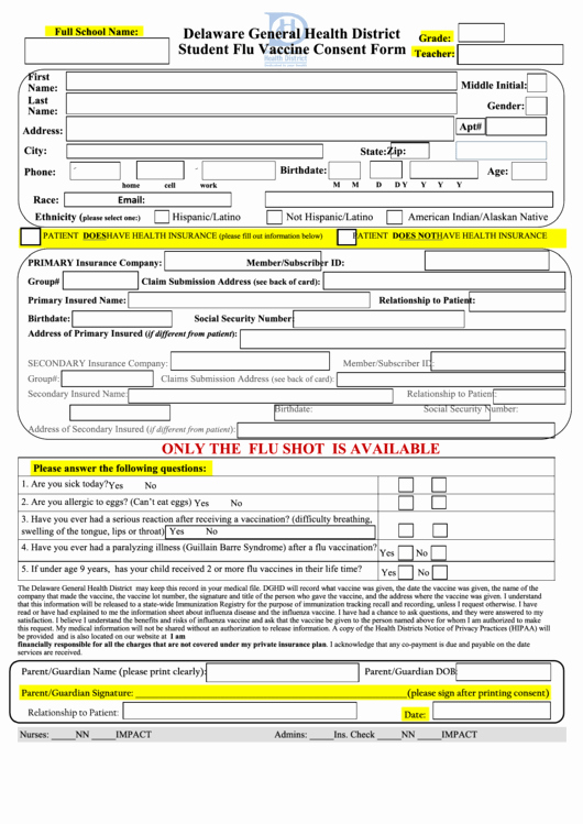 Vaccine Consent form Template New top 25 Flu Vaccine Consent form Templates Free to