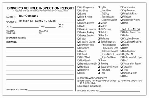 Vehicle Inspection form Template Beautiful Truckers Load Ticket