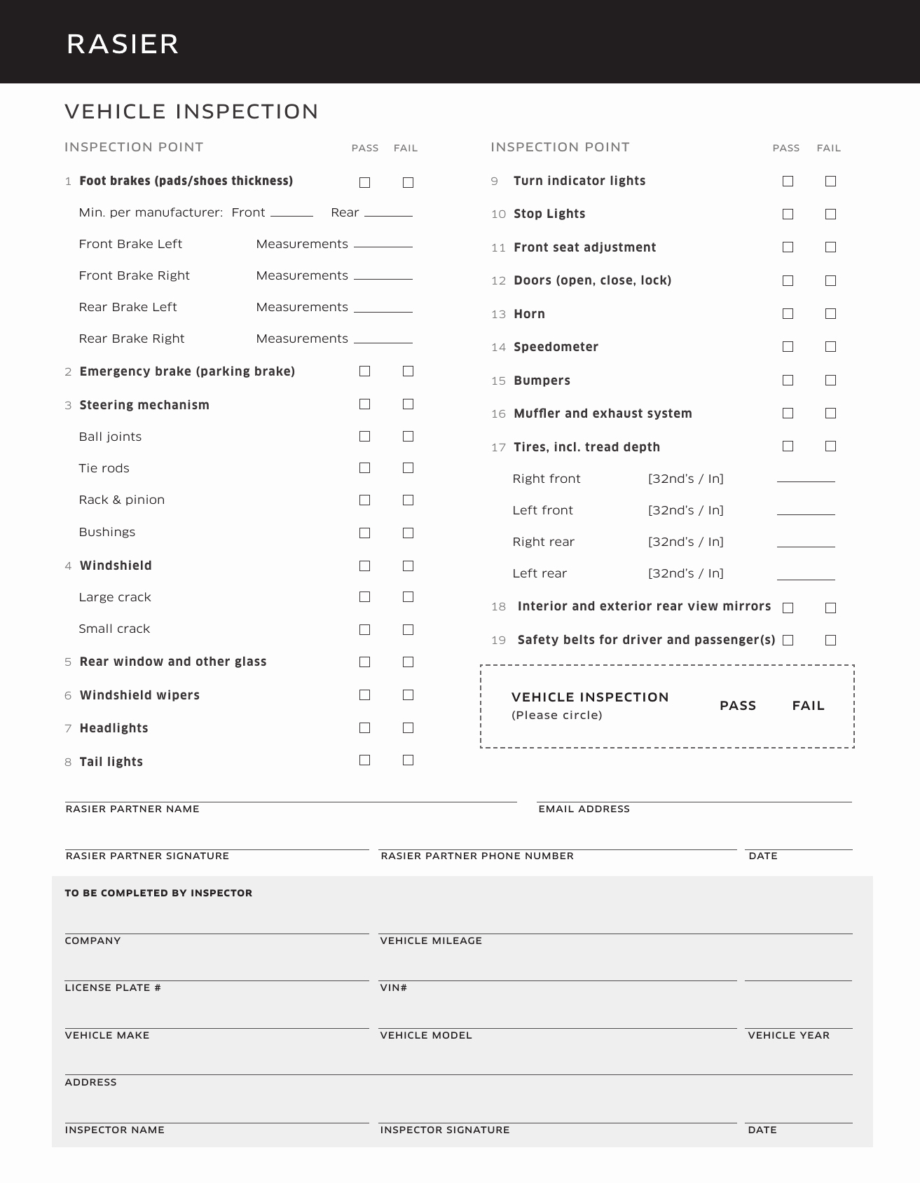Vehicle Inspection form Template Fresh Download Vehicle Inspection Checklist Template