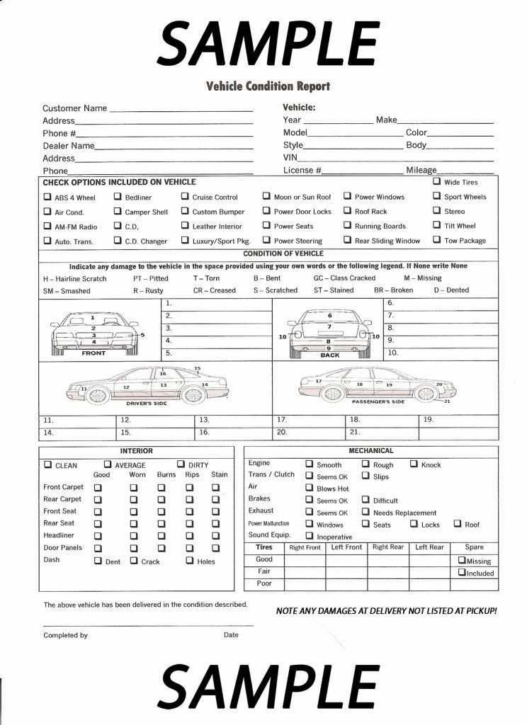 Vehicle Inspection forms Templates Best Of Auto Transport Quotes 888 333 6343