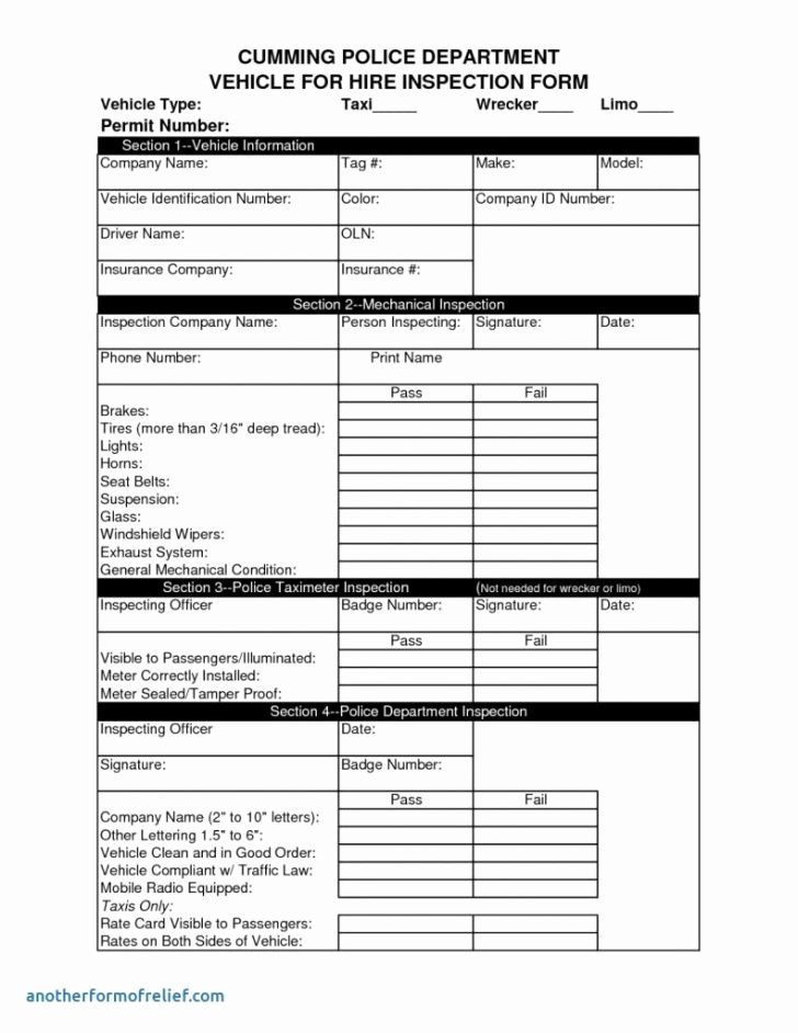 Vehicle Inspection Sheet Template Fresh Easy to Use Inspection Checklist and form Samples Violeet