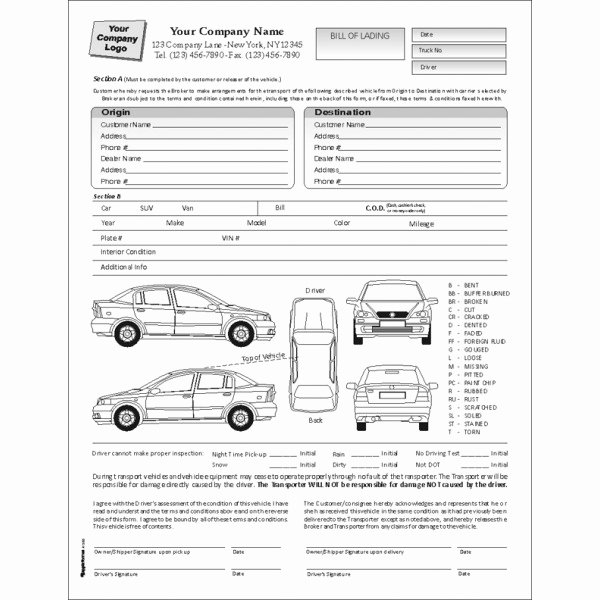 Vehicle Inspection Sheet Template Luxury Vehicle Inspection form Template