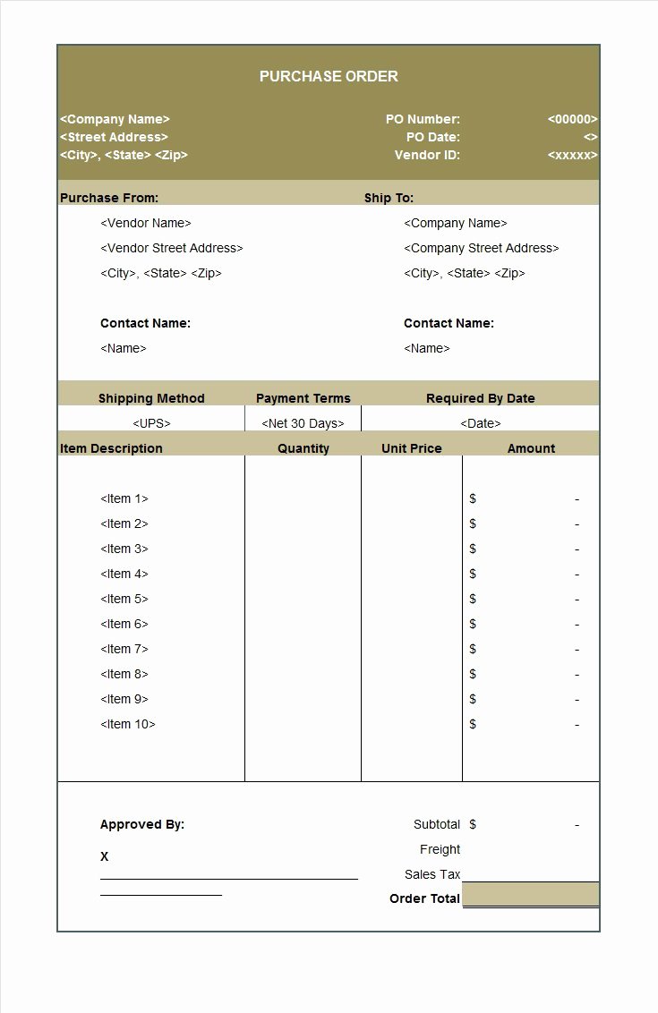 Vehicle Purchase order Template Best Of 39 Free Purchase order Templates In Word &amp; Excel Free