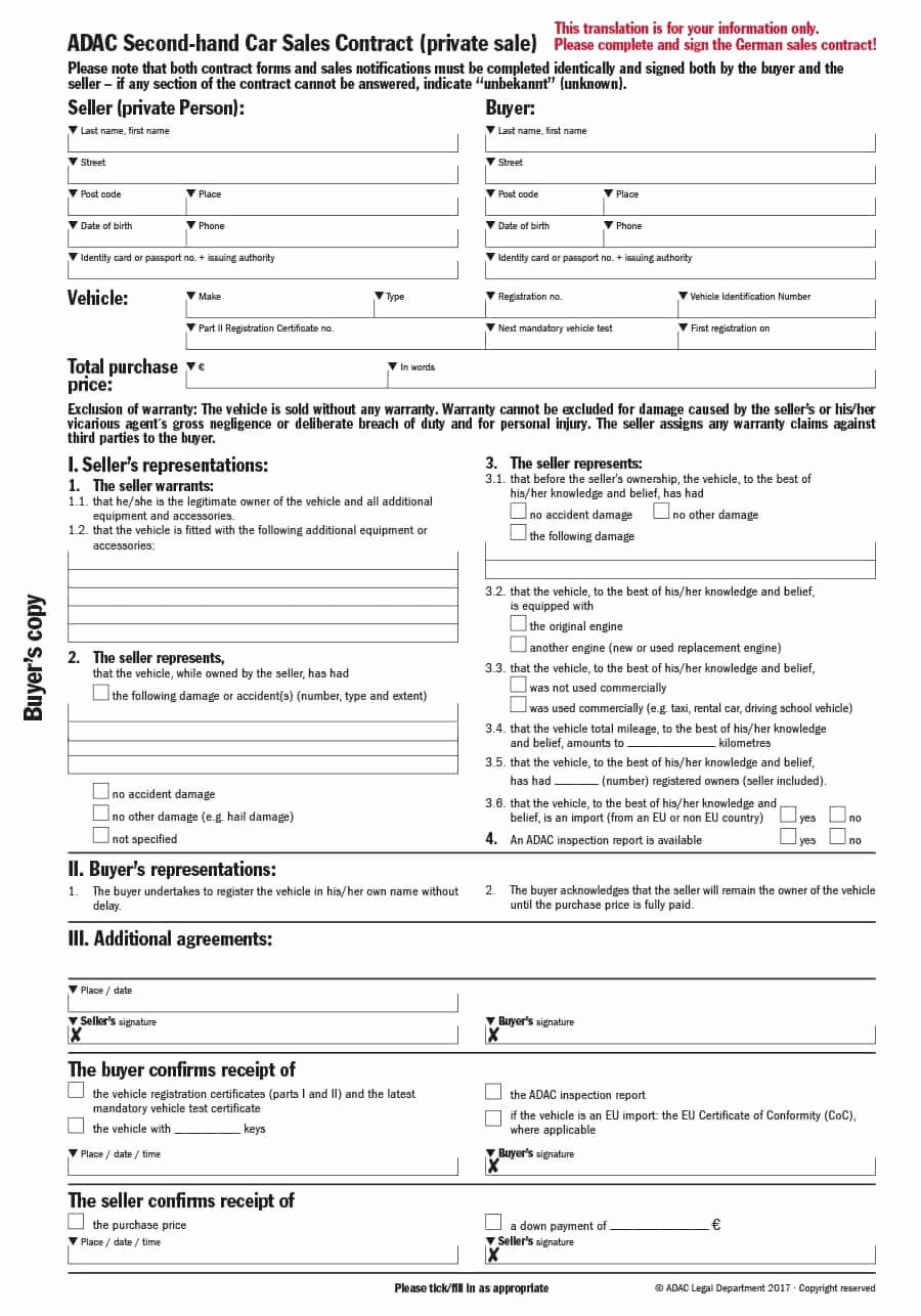 Vehicle Purchase order Template Best Of 42 Printable Vehicle Purchase Agreement Templates