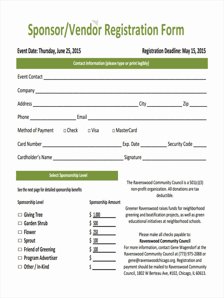 Vendor Application form Template Fresh Free 21 Hotel Registration form Templates