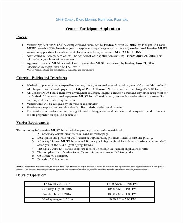 Vendor Application form Template Luxury Application Template 10 Free Word Pdf Documents