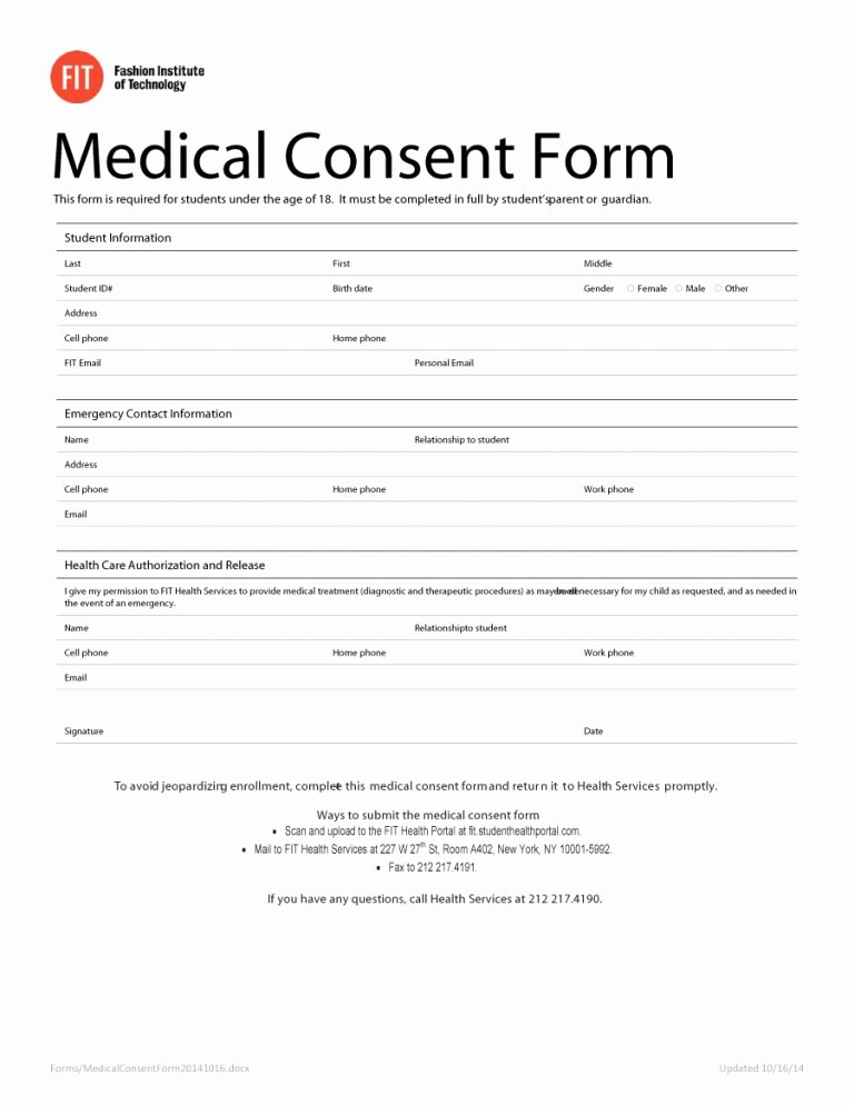 Video Consent form Template Beautiful 45 Medical Consent forms Free Printable Templates