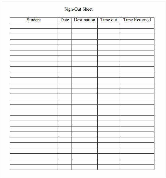 Visitor Log Book Template Elegant Sign Out Sheet Template 9 Download Free Documents In