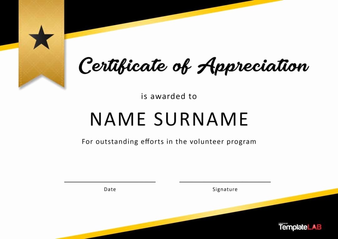 Volunteer Certificate Of Appreciation Template Beautiful Editable 30 Free Certificate Appreciation Templates and