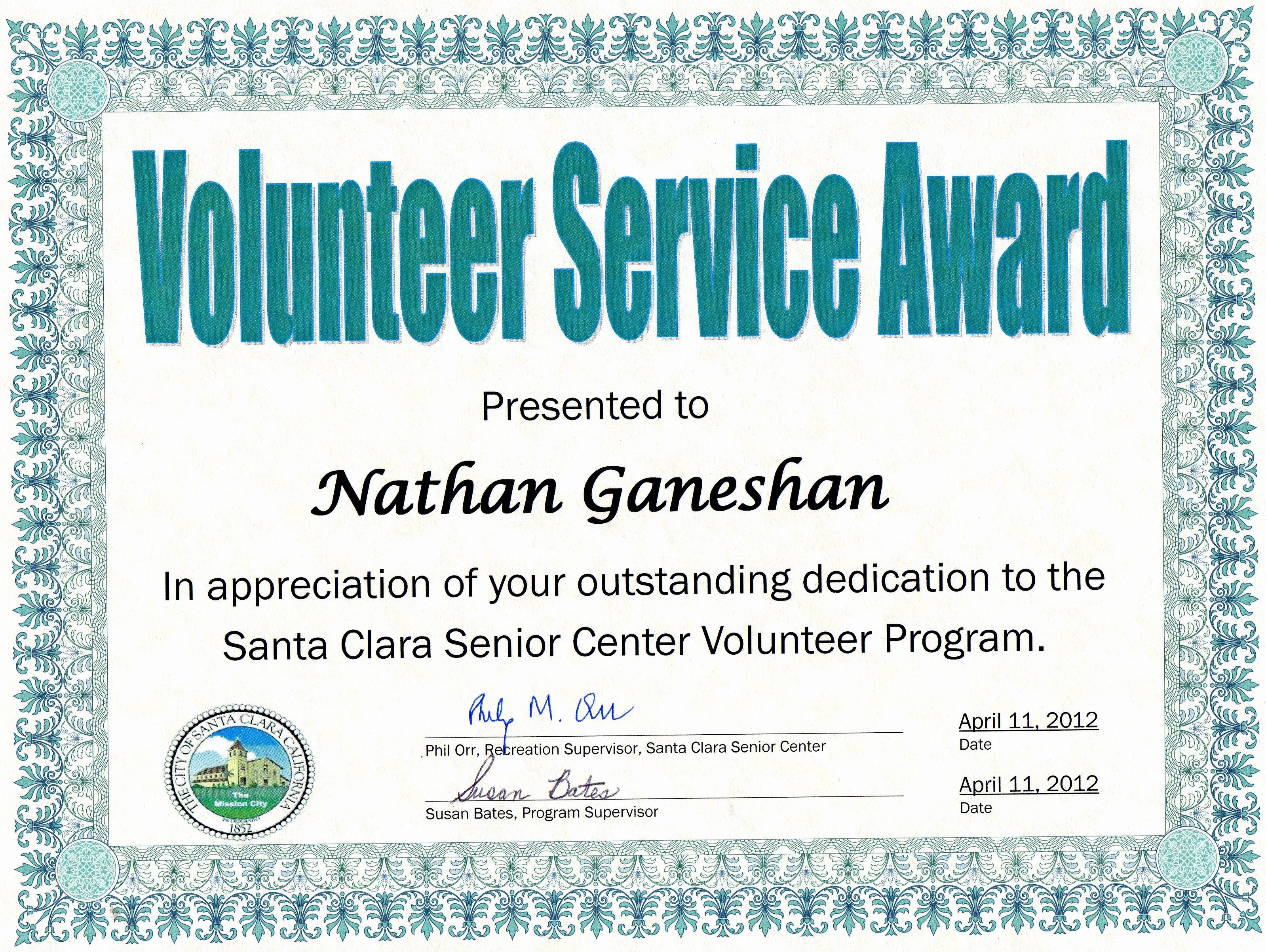 Volunteer Certificate Of Appreciation Template Beautiful Munity Service
