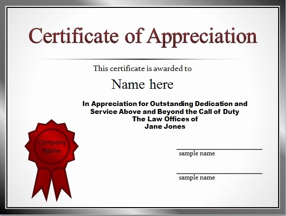 Volunteer Certificate Of Appreciation Template Best Of 31 Free Certificate Of Appreciation Templates and Letters